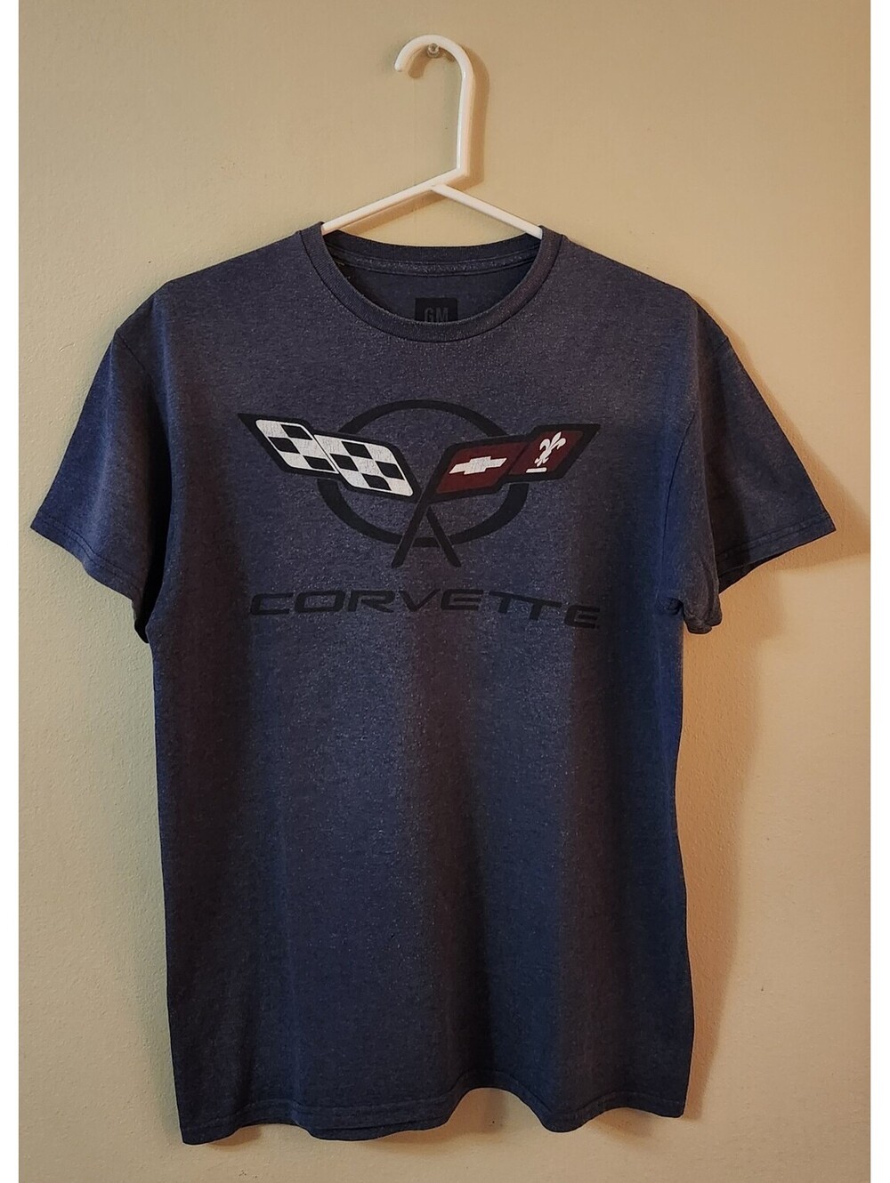 Official GM Corvette C8 Logo Men's Medium Blue T-Shirt Chevrolet Racing